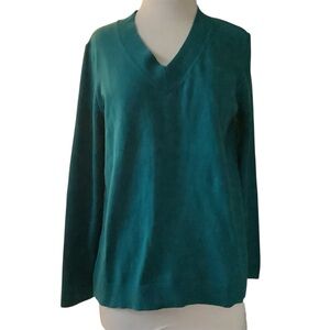 J. Jill Emerald Green V Neck Sweater